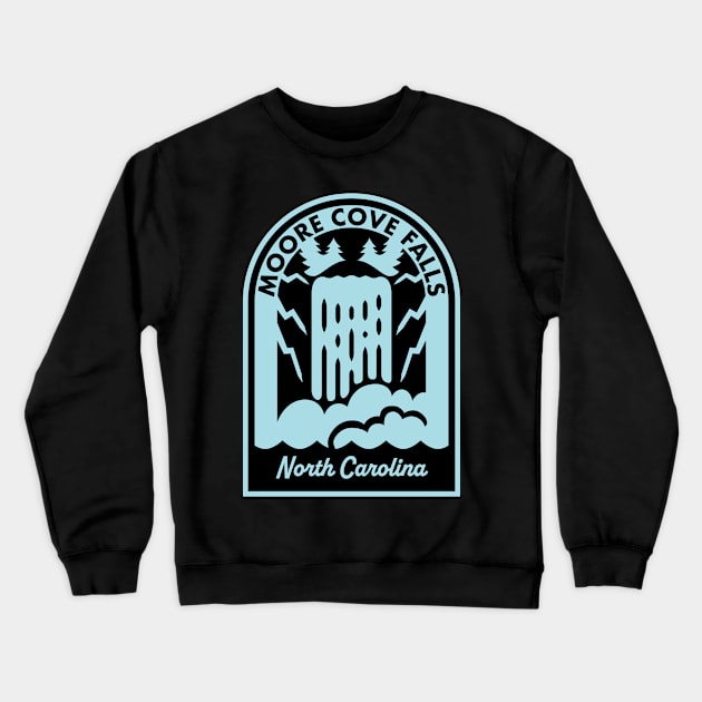 Moore Cove Falls North Carolina Crewneck Sweatshirt by HalpinDesign